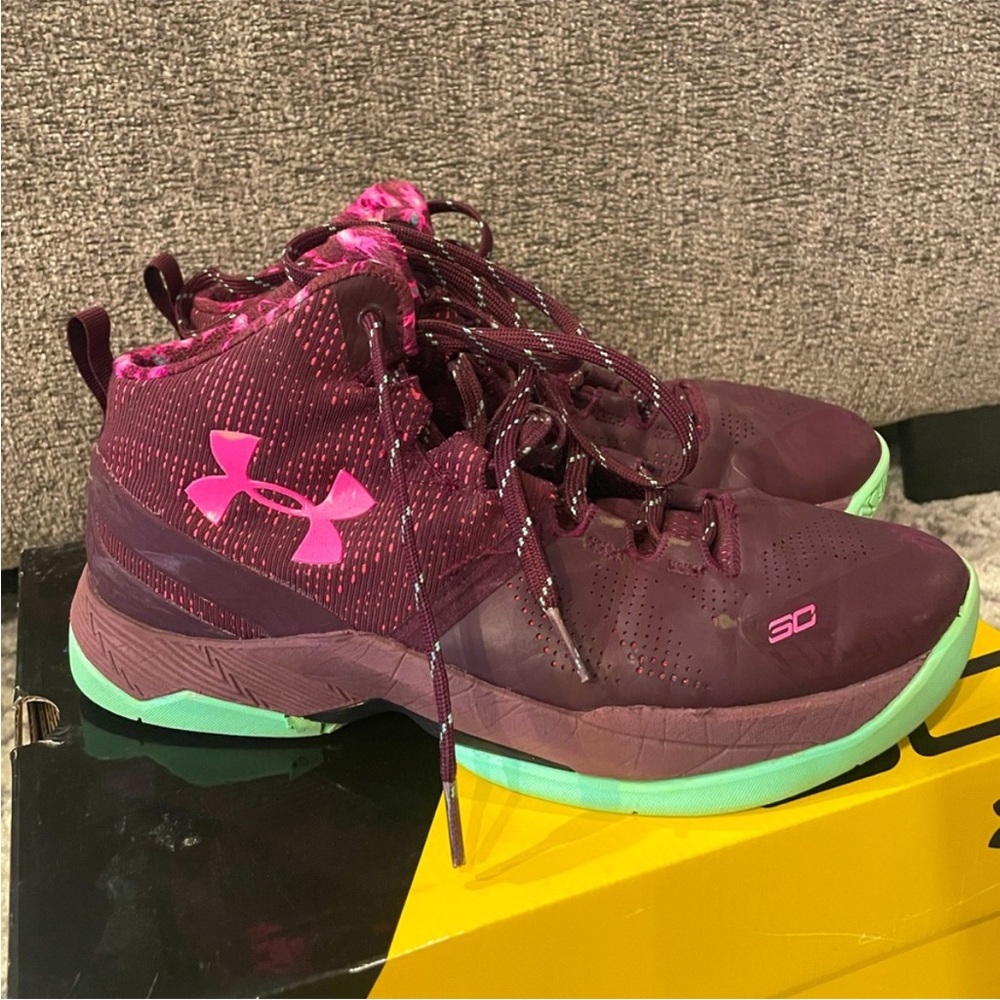 Under Armour Curry 2 'BHM' Youth Size 6.5 Basketball Shoes